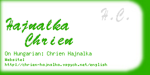 hajnalka chrien business card